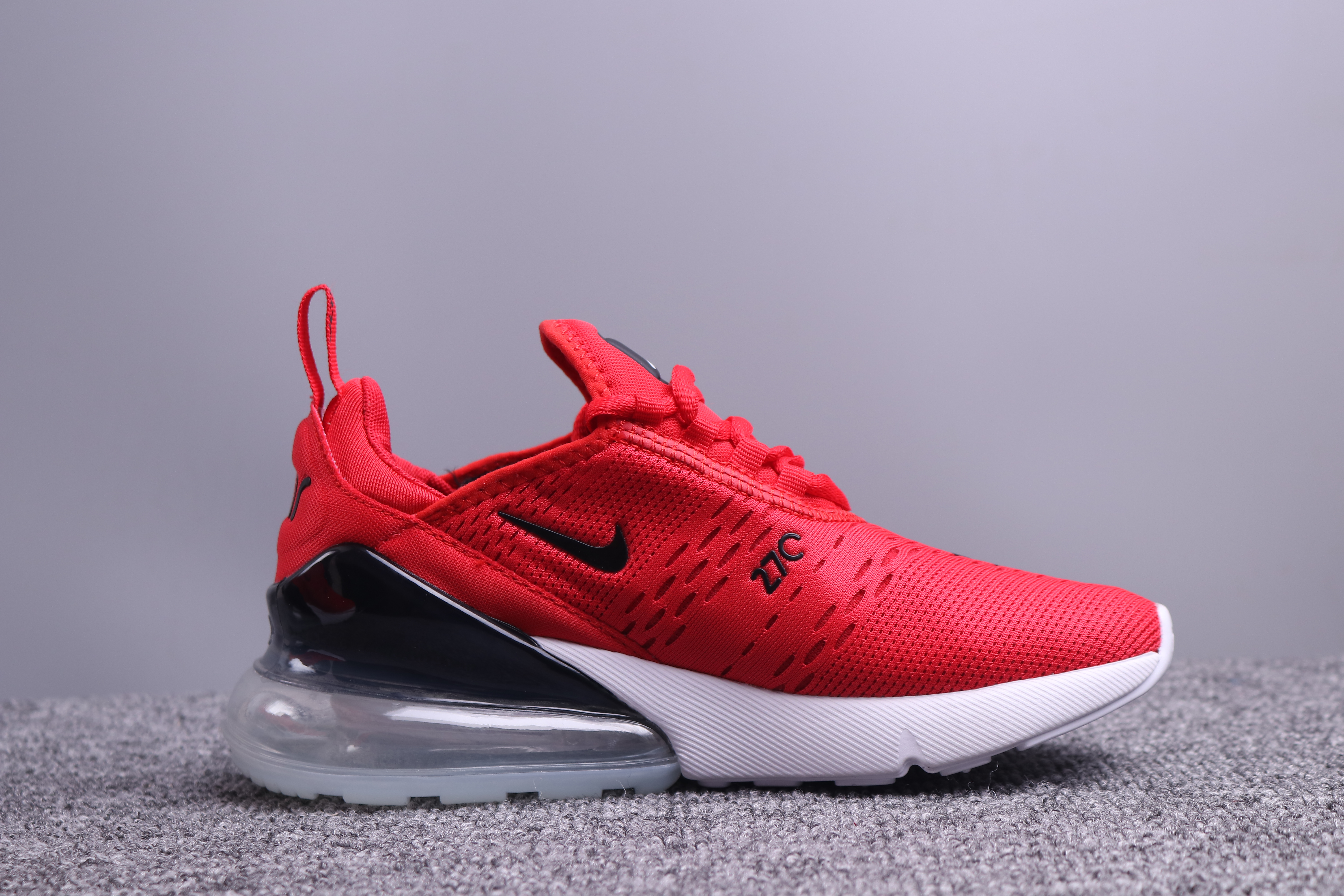 Women Supreme x Nike Air Max 270 Red Black White Shoes - Click Image to Close